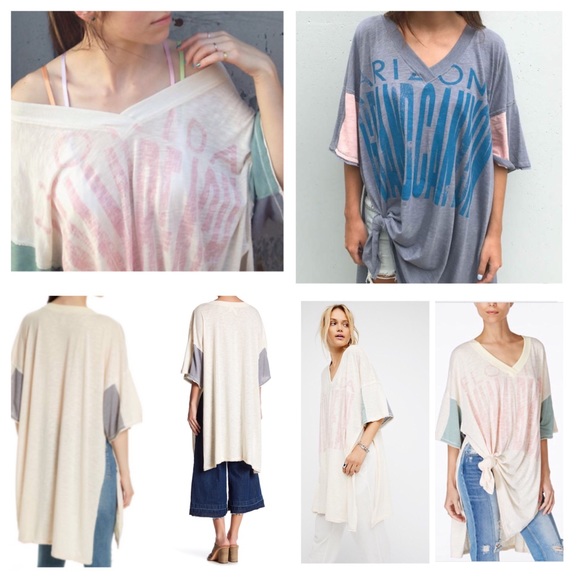 Free People Graphic City Slicker Oversized.  NWT. - Picture 2 of 7